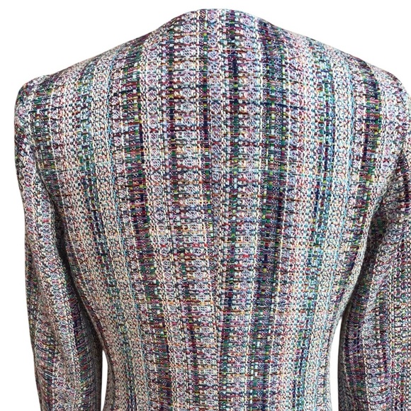 Etcetera Multicolor Twill Mid Length Coat Women’s Size 2 - Picture 16 of 16